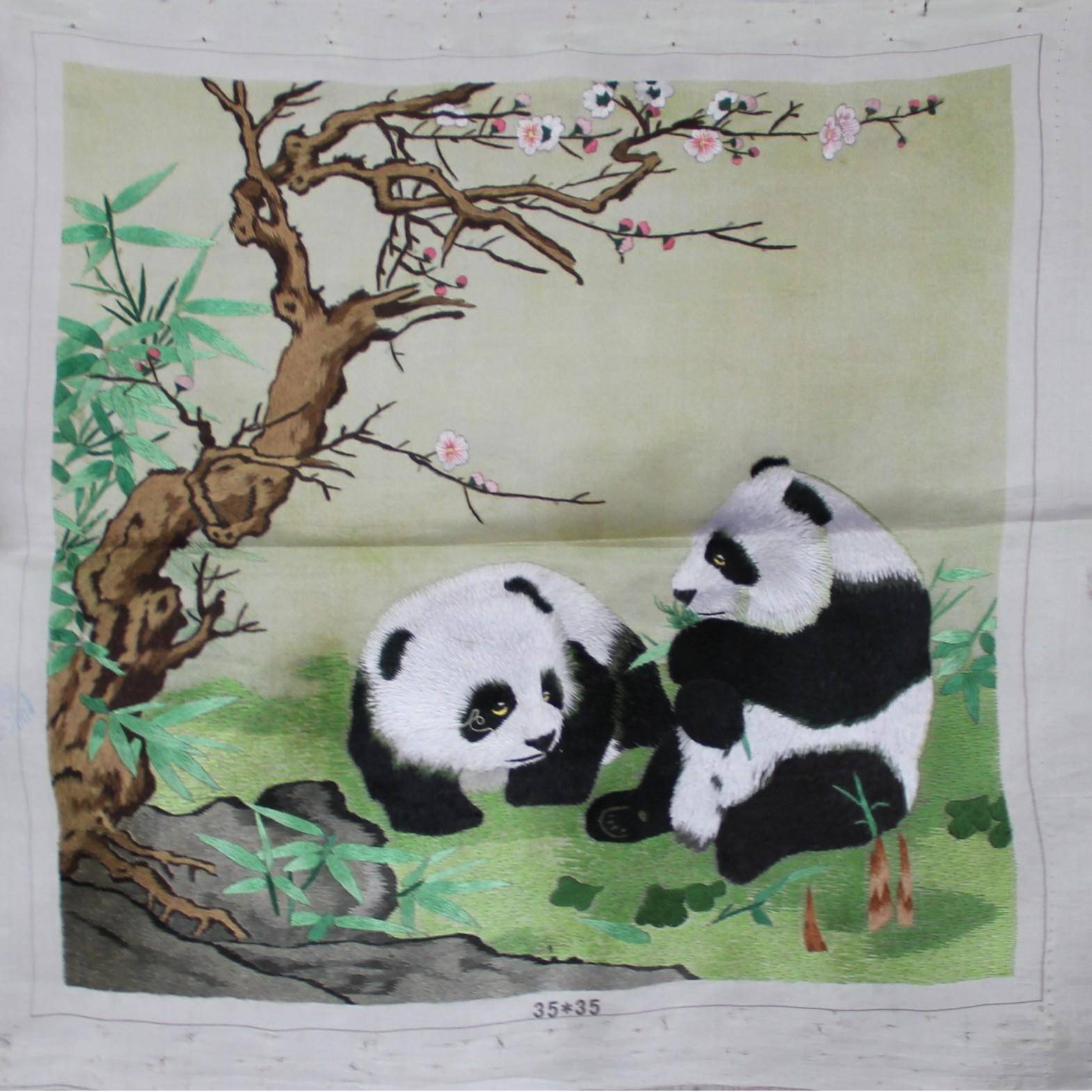苏绣成室品挂客厅书房办公装画手工刺绣未装裱牡画100丹厂饰家生