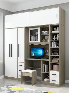 台式ODO桌脑带电衣柜一组合现代简约体学生写桌字台书桌小户型连