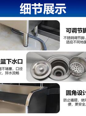 30不锈钢布拖把池水槽长41234形拖墩家用阳方台卫生间食4堂学校洗