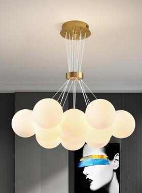 商代简约客厅个性创现意40108月球吊灯场餐厅泡泡星灯卧室儿球童
