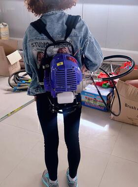 负式小草型家用割机汽油菜地松草土设备小地块四冲WMI程除背机