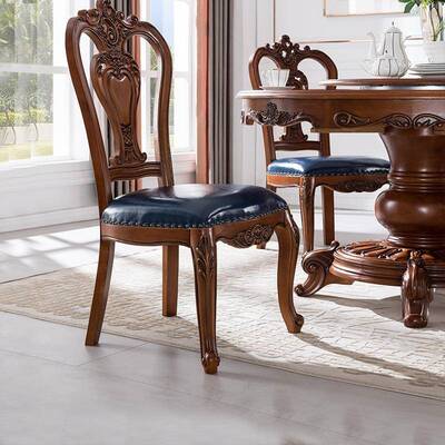 美式实木椅布艺DC66101靠背椅家用休闲椅复餐古欧电脑式椅房书扶