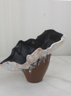 新式轻不奢规中则大口径花器软花瓶摆件样板房酒店电视柜别14966