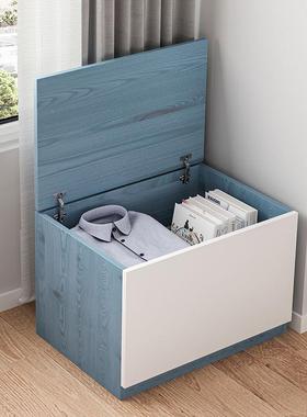 飘窗柜储物柜可坐落地床边夹缝柜ERR翻盖室卧简衣易柜墙细靠长储