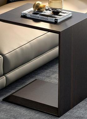 QPRT蜡JRZ833意式极简白木实木边几奢简约现代沙客厅轻黑色发