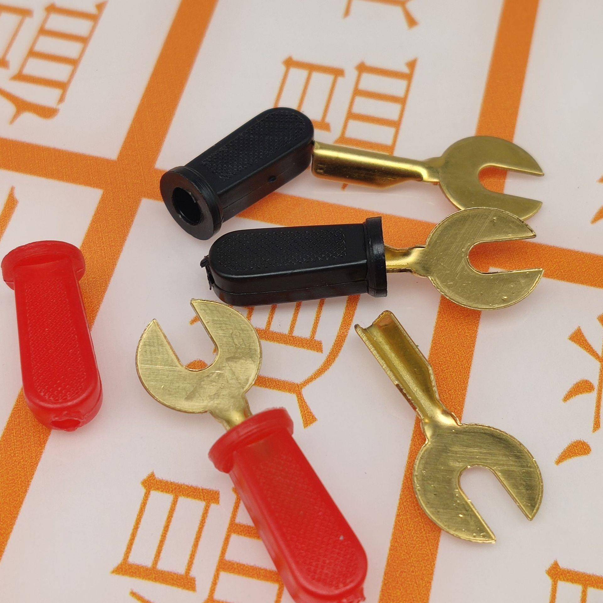 U型接叉冷压接线端子375线物理实导线叉头叉片铜件4验MM