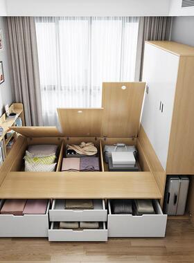 小户型一榻榻米3365床柜衣柜组合物衣柜床多功能床体踏踏米储床