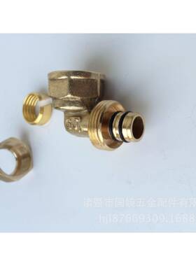 铝管铜接头国巨厂家直销L1GUOJU6式*1/F2内丝弯头卡套铜塑管件