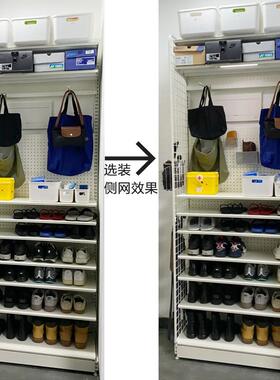 贫美玄关置NRX物磁架货架鞋220高吸洞洞板入户收免纳架挂包架子安
