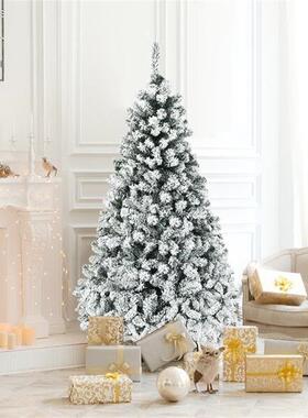 tree新款加密圣诞装饰商场i酒店氛围布205白色圣诞树雪m花ch置rst