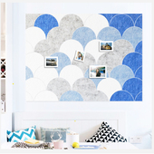 扇形毛毡软木板墙贴留言板照片墙背景墙幼儿园作品展示板公告栏