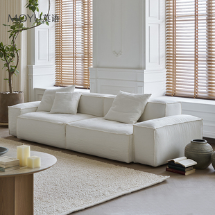 莫语MOYU 双面模块组合沙发侘寂风可拆洗亚麻棉麻艾丽娅布艺沙发