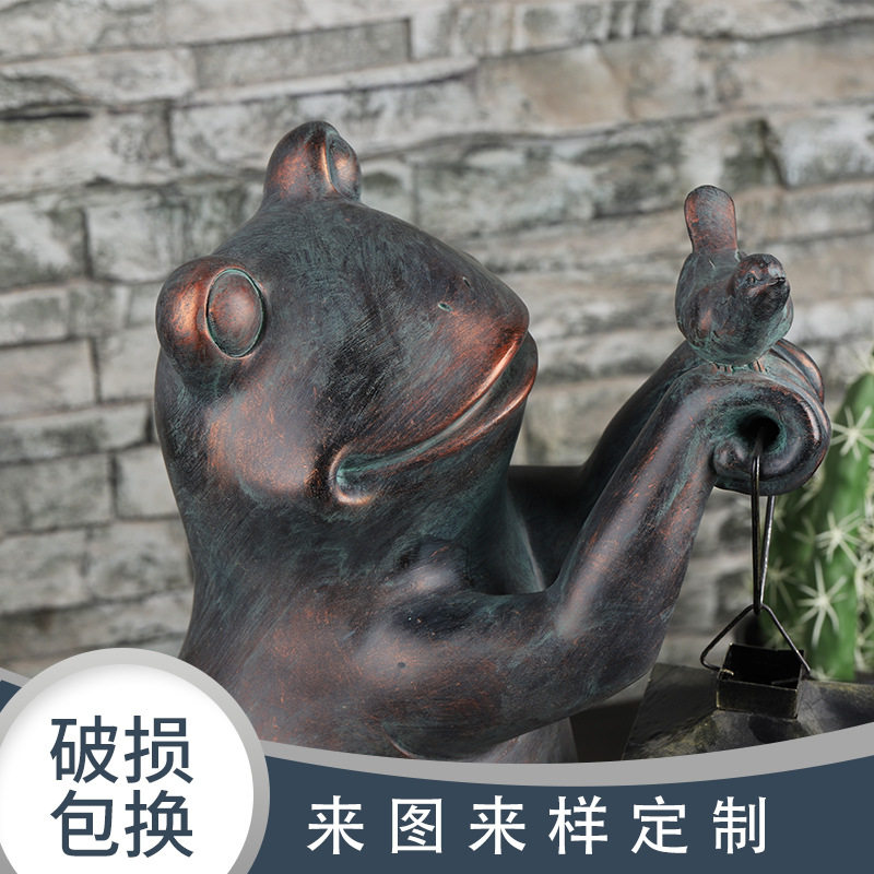 青蛙提太阳能灯户外草坪灯草地灯地插灯景观庭院灯铁件花园装饰灯