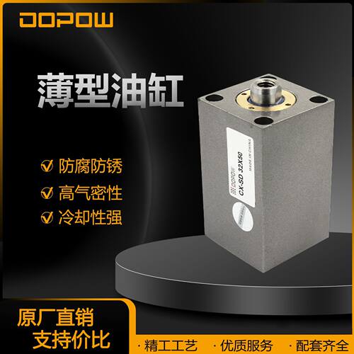 DOPOW薄型立式油缸CX-SD125*10立式模具液压缸方形模具油缸非标