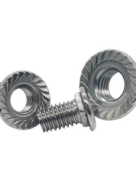 304不锈钢桥架专用螺丝201法兰螺母平头矮方颈国标螺帽螺栓厂