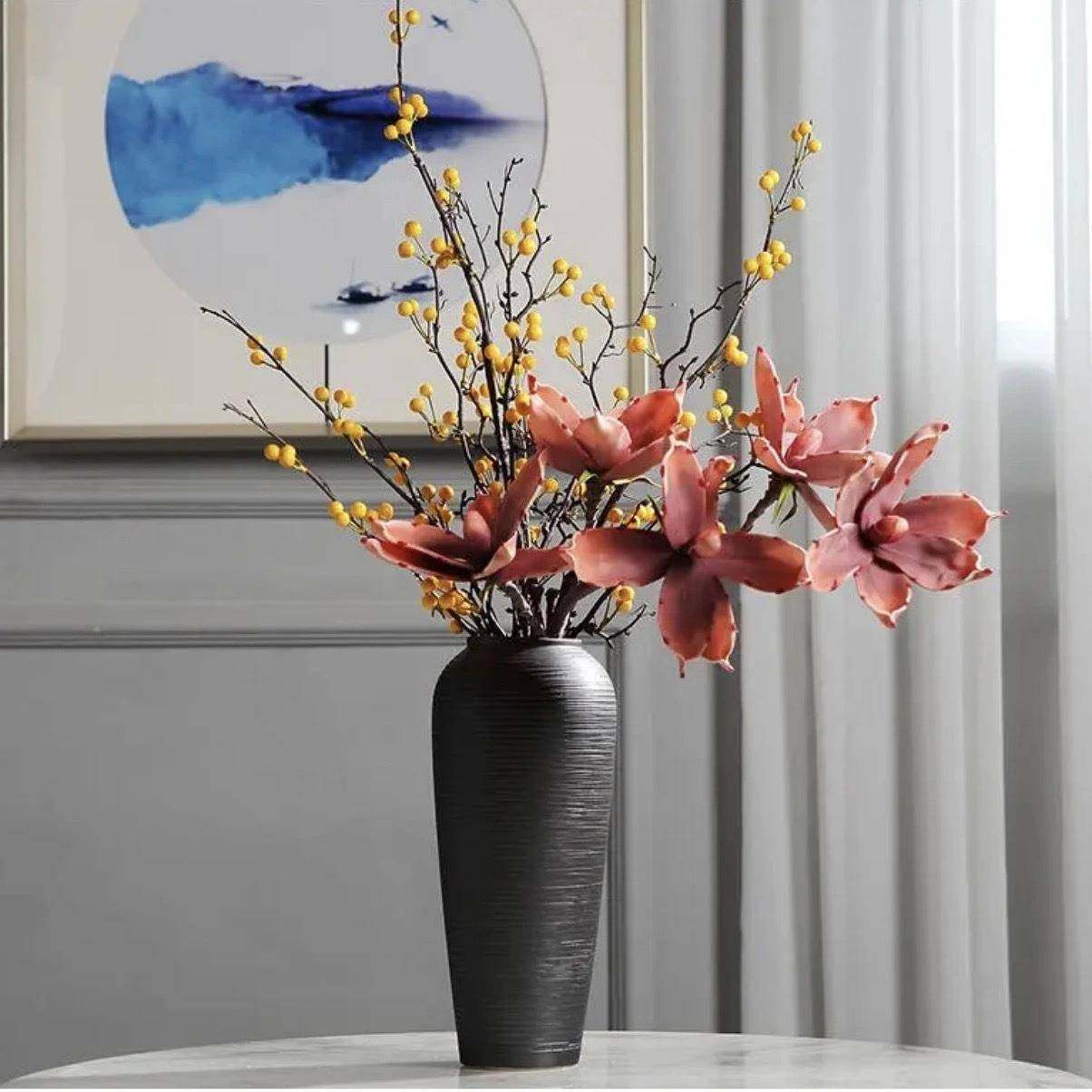 新中式复古陶瓷大花瓶北欧风客厅电视柜高级感插干花仿真花器摆件,农用物资,其他肥料,淘宝优惠券,粉丝福利购,淘宝优惠卷