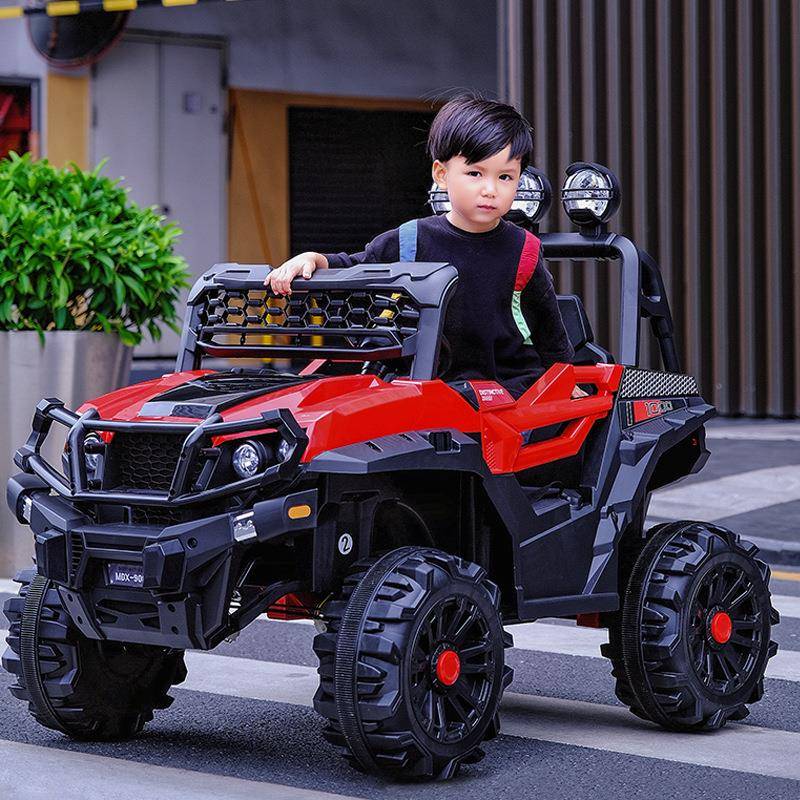 儿童电动汽车四驱越野带遥控可坐大人小孩宝宝玩具双人四轮童车