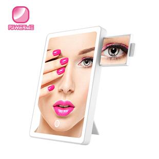台式触摸开关LED化妆镜可折叠支脚180度水平旋转USB线供电