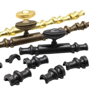 欧式复古插销锁简单金色天地锁拉手外婆柜橱柜锁长杆拉杆锁