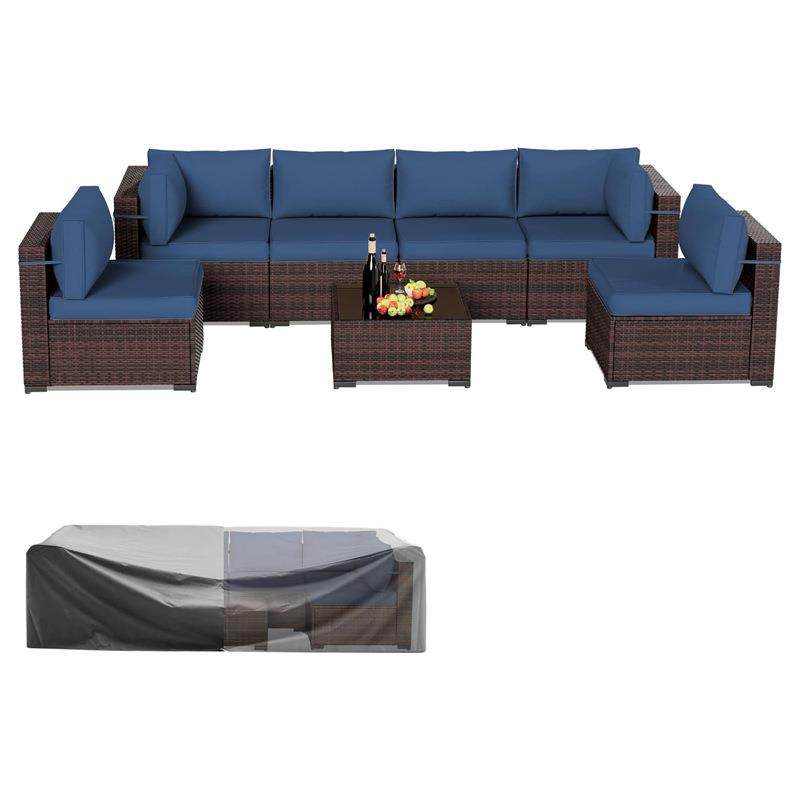 户外藤编沙发室外别墅庭院露台阳台藤椅茶几客厅七7件套沙发组,鲜花速递/花卉仿真/绿植园艺,割草机/草坪机,淘宝优惠券,粉丝福利购,淘宝优惠卷