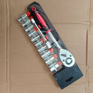 12PC棘轮扳手组套1 2公制汽修板子扳手套筒