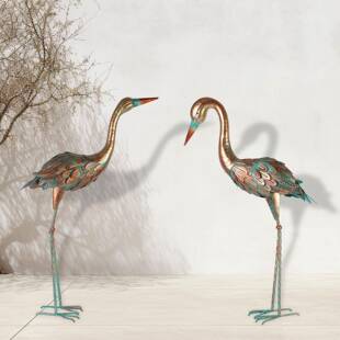 铁艺静态模型复古鹤大鸟户外花园庭院草坪和泳池装饰室内外摆设