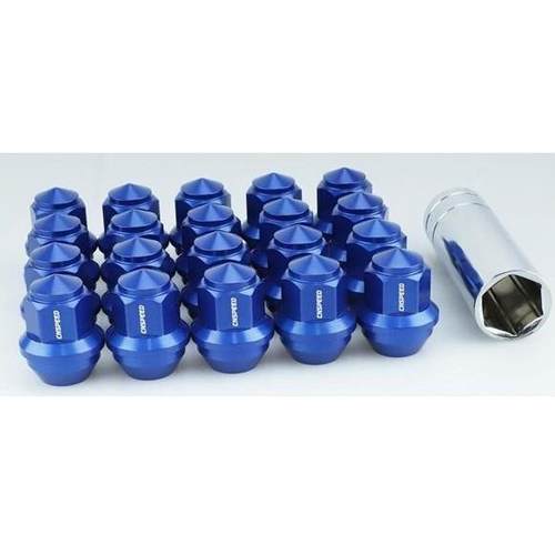 含税汽车改装7075-T6铝合金防盗轮毂螺母35mm尖尾螺母M12*1