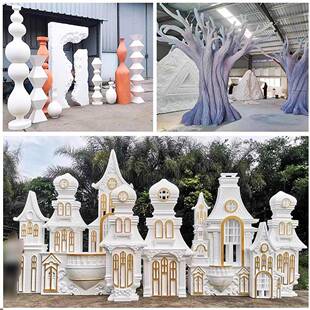 泡沫城堡模型雕塑商场美陈节日活动装饰道具展会卡通IP公仔大摆件