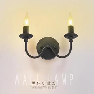 2头经典美式浴室灯E12底座农家客厅办公室厨房走廊壁灯