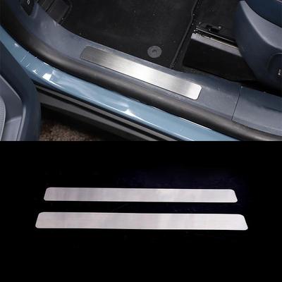 深圳欧创适用22款福特独行侠Maverick内置门槛条装饰亮片银色