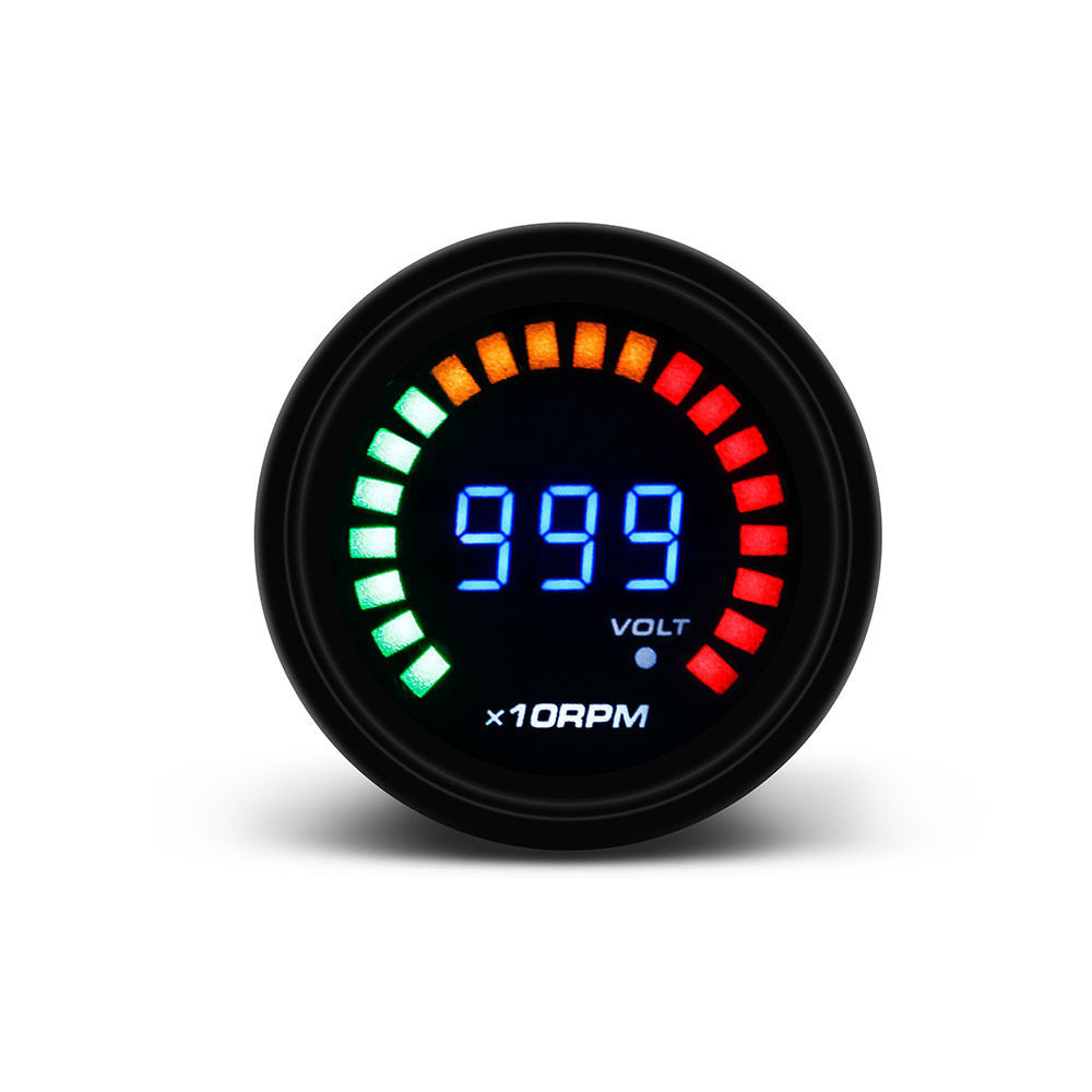 跨境汽车转速表12V2寸52mm通用旋钮式塑料安装转速表【含税】