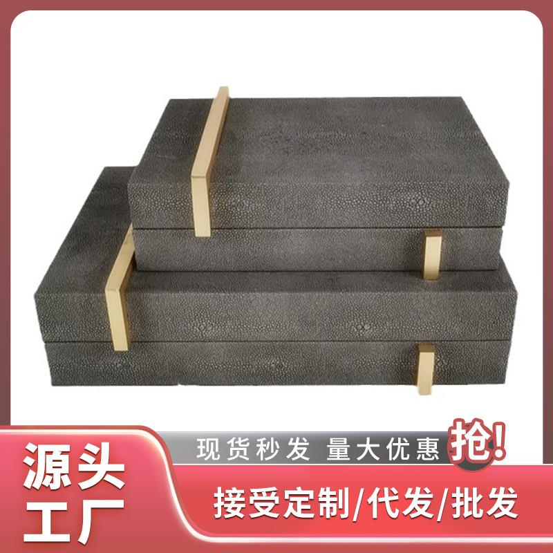 现代简约欧式轻奢编织皮首饰盒收纳盒卧室衣帽间梳妆台售楼处摆件图片