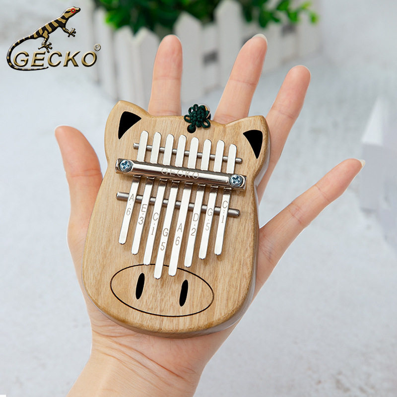 GECKO壁虎迷你拇指琴羊阿宝8音kalimba手指钢琴卡林巴琴便携乐器