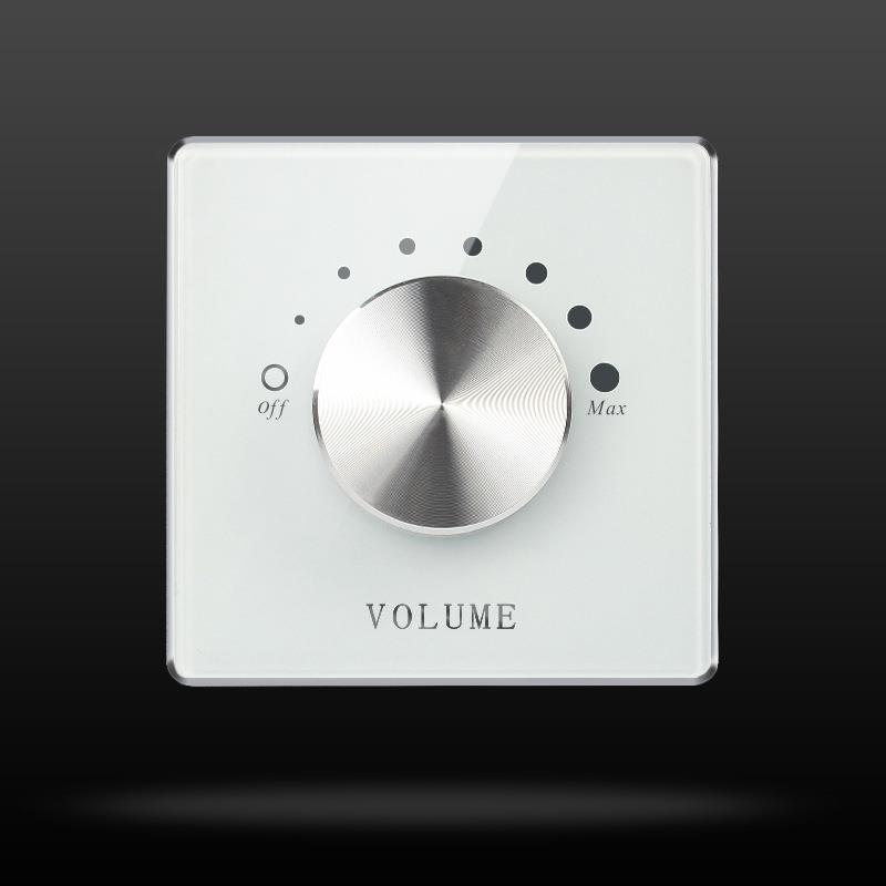 86型8档定阻音量调节开关音响喇叭双路双声道音量调节调控面板