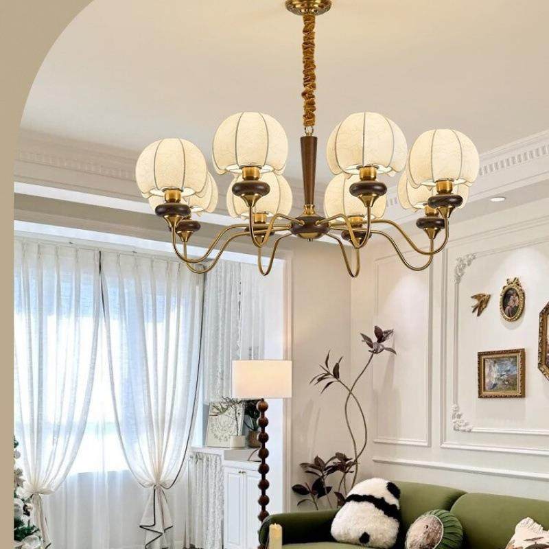 法式中古客厅吊灯布艺美式复古餐厅灯南洋风胡桃木卧室led房间灯,农用物资,其他肥料,淘宝优惠券,粉丝福利购,淘宝优惠卷
