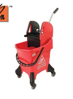 下压式双桶榨水车拖把榨水车紫色家用拖布桶清洁榨水车