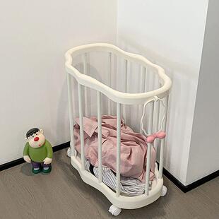 奶油风轻奢脏衣篮可移动家用体育器材收纳浴室衣服置物架储物