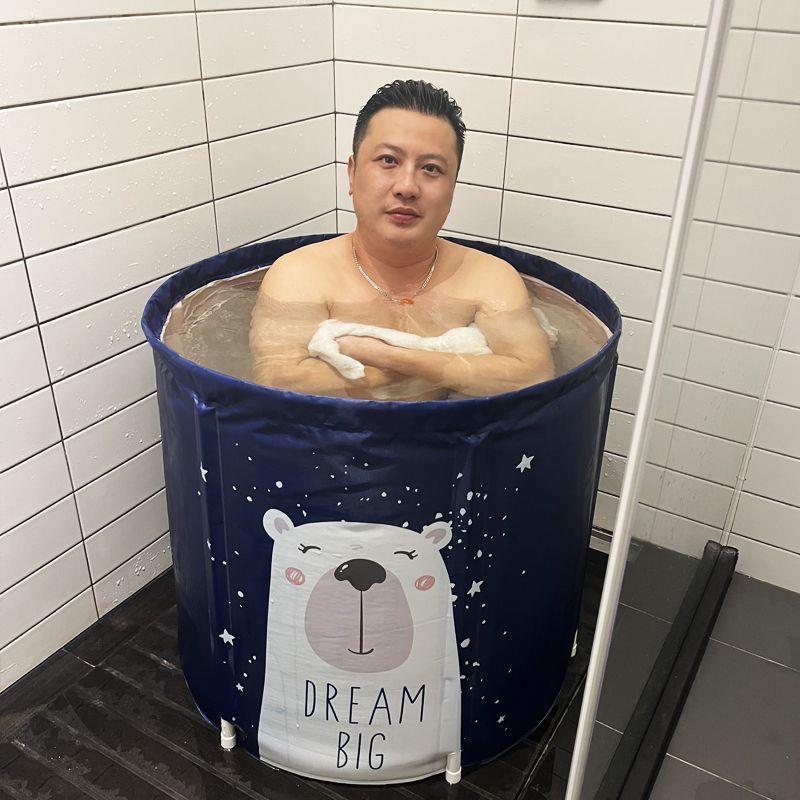 免安装折叠加厚浴桶泡澡桶成人家用大人浴盆塑料免充气洗澡沐浴桶