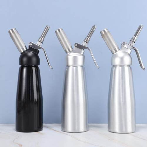 LOGO500ML铝制纯色奶油枪奶油发泡器虹吸气瓶