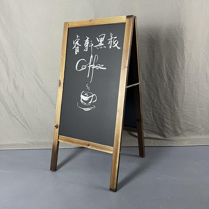 立式黑板创意摆摊广告店铺酒吧奶茶店展示架粉笔写字板017-1