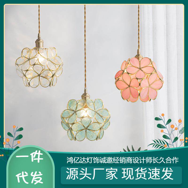 北欧阳台吊灯日式单头吧台走廊过道儿童房网红卧室床头小吊灯现货