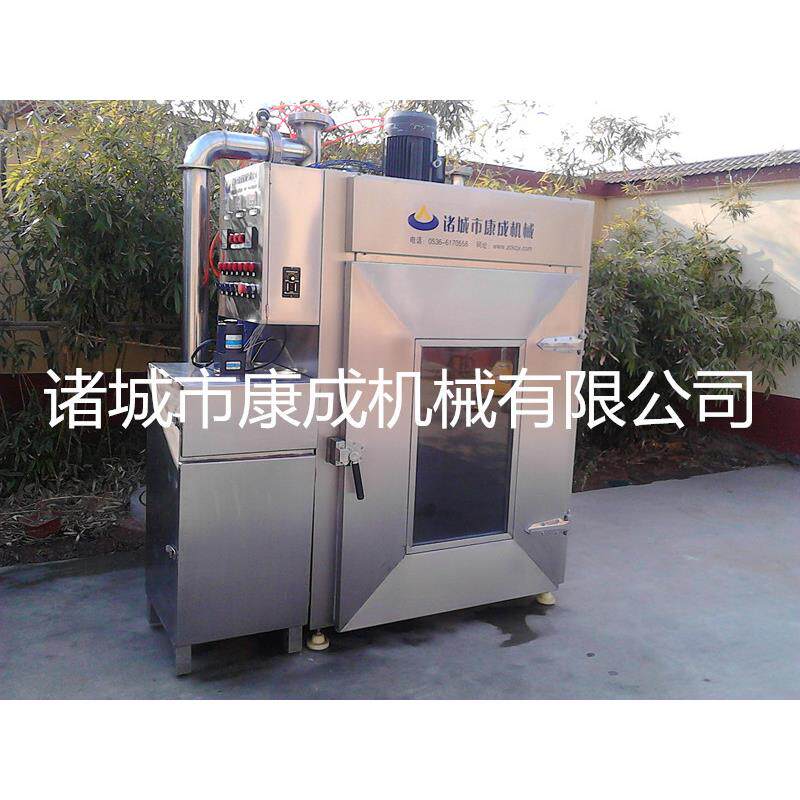 全自动双开门烟熏炉香肠烤肠烟熏炉海产品蒸熏设备山东康成