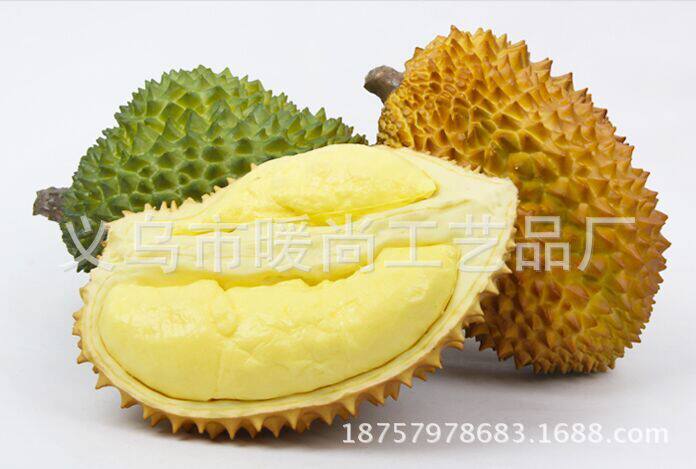 厂家直销批发仿真泰国榴莲pu榴莲半边榴莲仿真水果模型橱窗展示