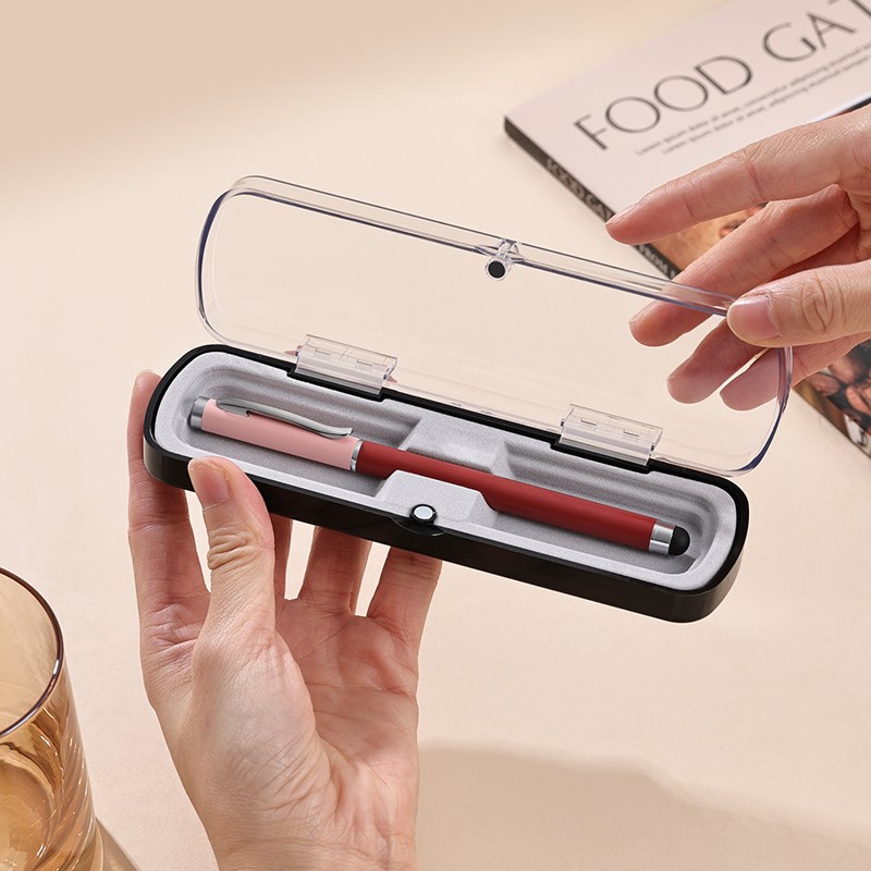 黑色中性笔高颜值手机触屏两用宝珠签字笔商务高档礼盒定制笔刻字