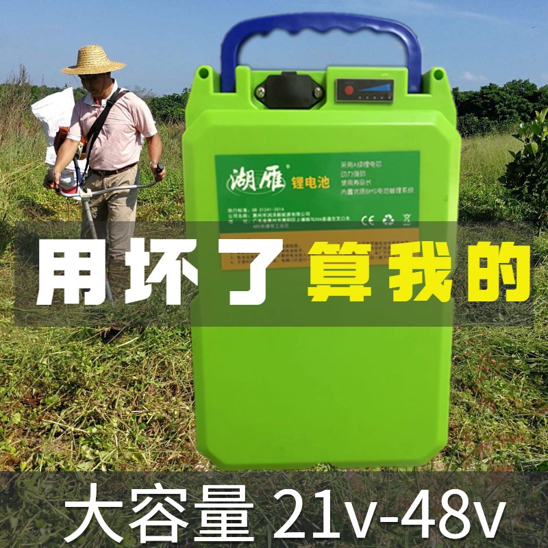 锂电池24V48V背负式园林工具专用便捷大功率割草机采茶机抽水机