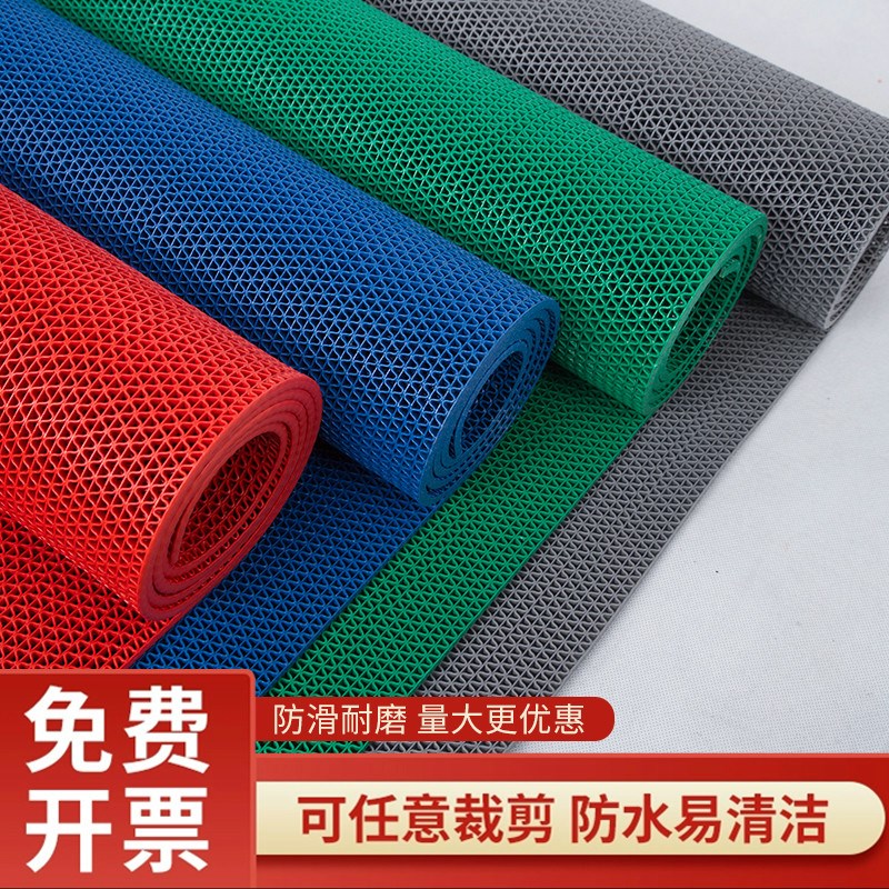 加厚浴室厨房防滑垫镂空脚垫塑料PVC门垫卫生间走廊门口厕所地垫