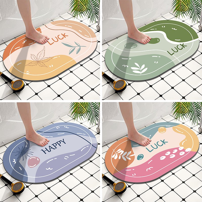 软硅藻泥吸水垫家用卫生间门口踩脚垫浴室地垫耐脏防滑厕所洗手间