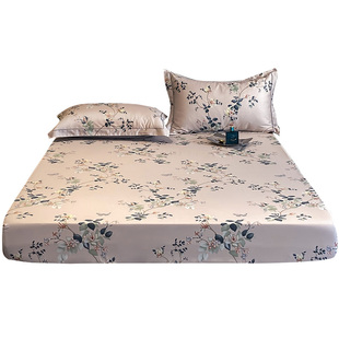 100S全棉加高床笠单件纯棉床罩180x200x220厚床垫35/40cm加大定制