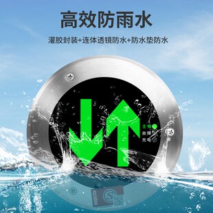 地面疏散指示灯消防应急安全出口地埋灯嵌入式地标圆形方形标志灯