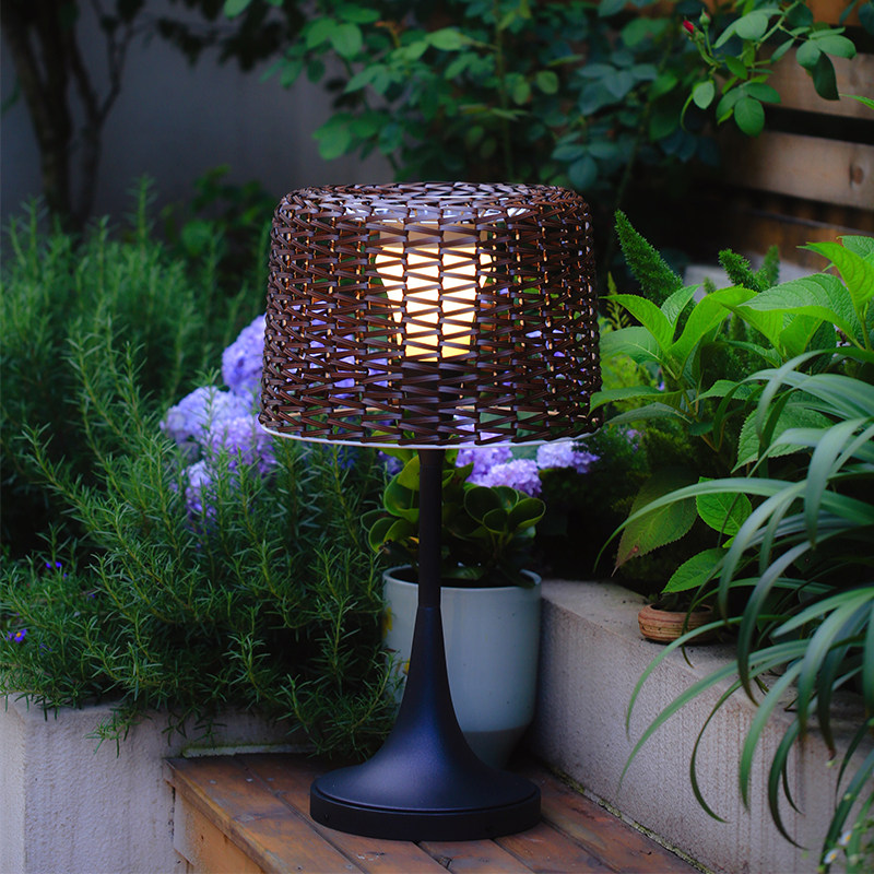 户外灯防水别墅庭院草地露台灯室外落地灯手工编织藤艺园林草坪灯,家装灯饰光源,草坪灯,淘宝优惠券,粉丝福利购,淘宝优惠卷